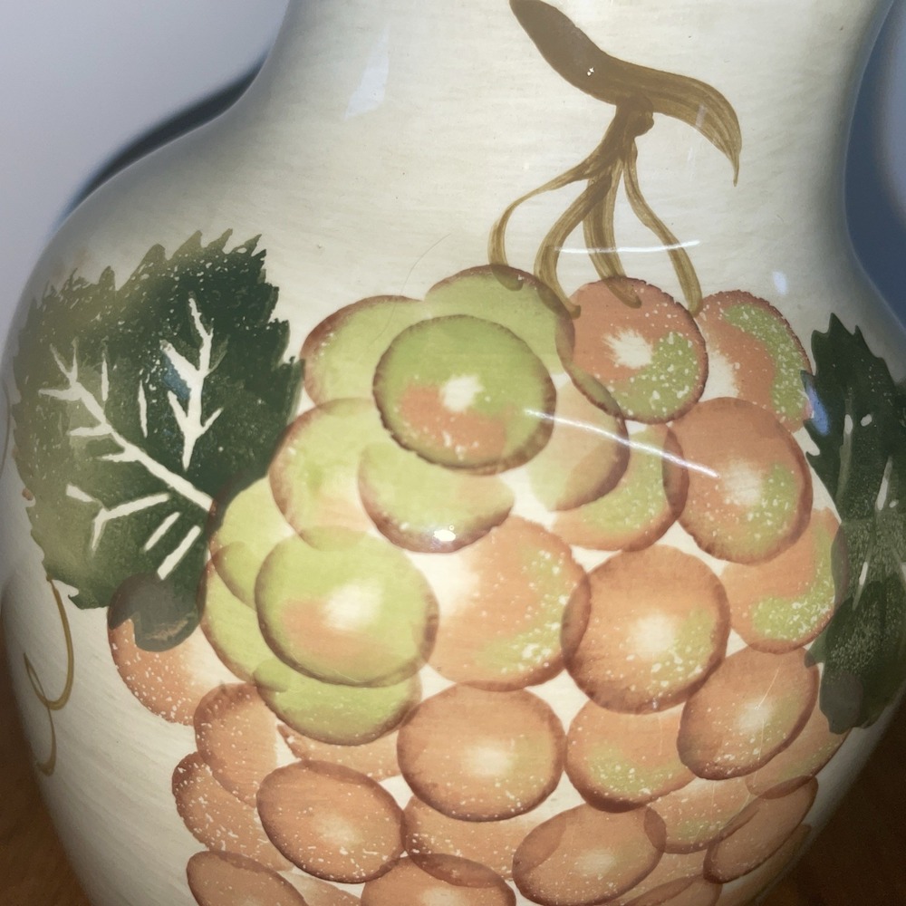 Cabernet Hand Painted Collection Tabletopsโ Red Purple Grapes Vase